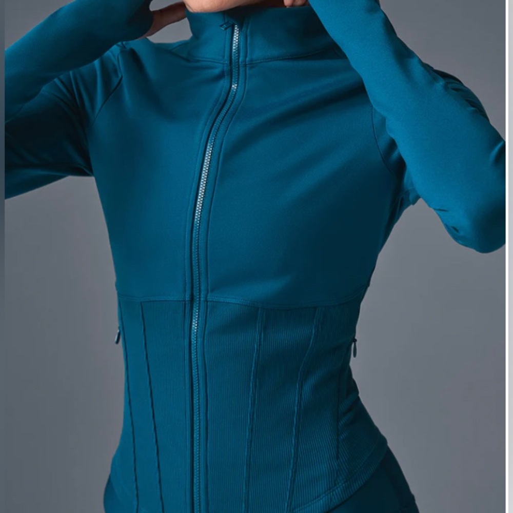 Airbrush corset jacket- Eclipse Blue